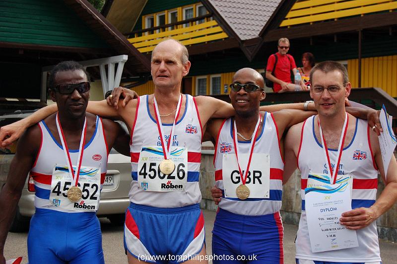 M45 4x400m relay medallists.jpg